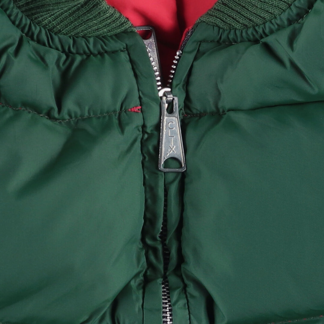 Vintage reversible padded vest, men's size M unclear green type Vintage Second Hand