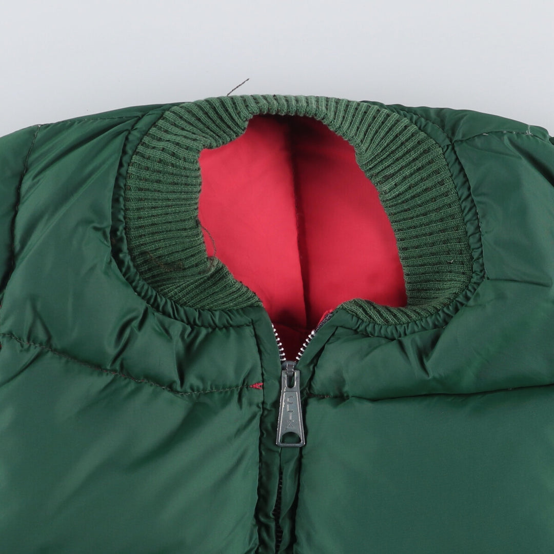 Vintage reversible padded vest, men's size M unclear green type Vintage Second Hand