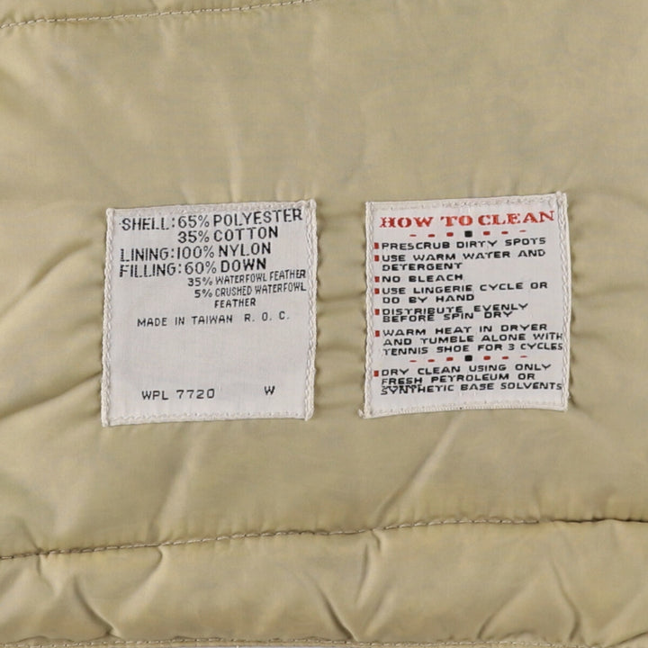 Vintage 1980'S Campus Rugged Country padded down vest, size M, men's polyester Beige type Vintage Second Hand