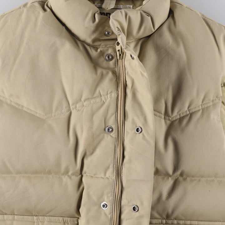 Vintage 1980'S Campus Rugged Country padded down vest, size M, men's polyester Beige type Vintage Second Hand