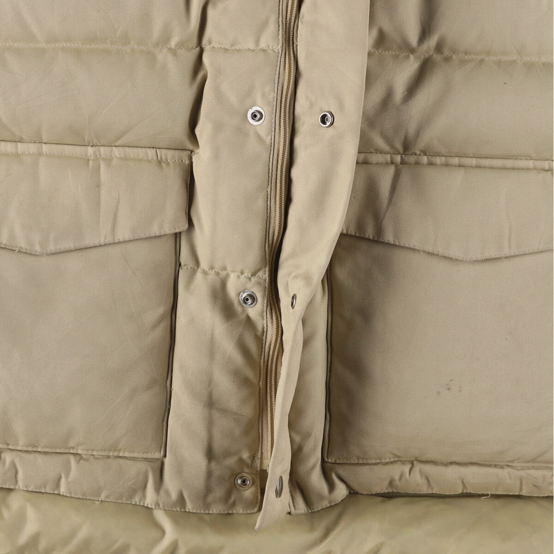 Vintage 1980'S Campus Rugged Country padded down vest, size M, men's polyester Beige type Vintage Second Hand