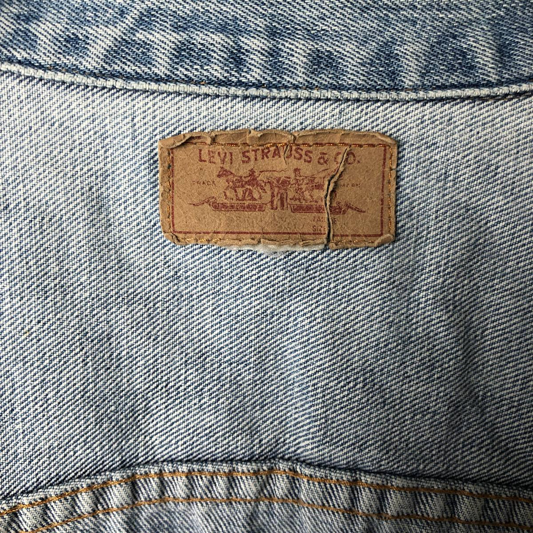 ~90'S Levi's denim jacket, denim jacket, men's size M, vintage unclear blue type Vintage Second Hand
