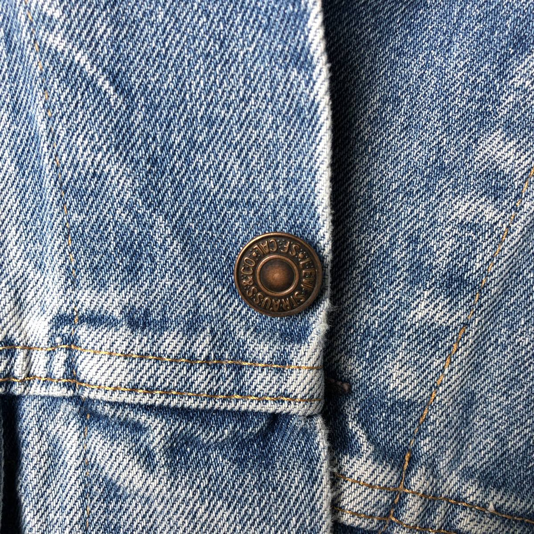 ~90'S Levi's denim jacket, denim jacket, men's size M, vintage unclear blue type Vintage Second Hand