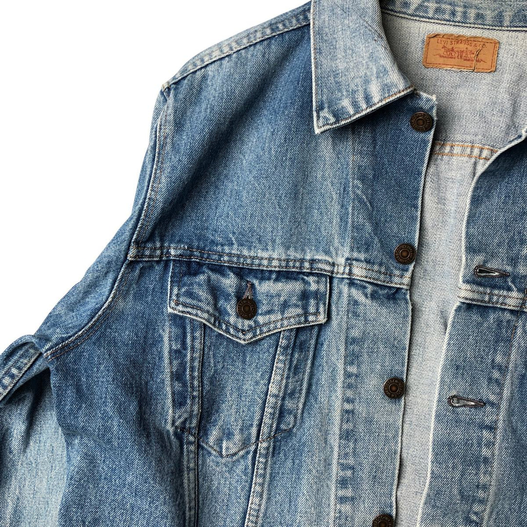 ~90'S Levi's denim jacket, denim jacket, men's size M, vintage unclear blue type Vintage Second Hand
