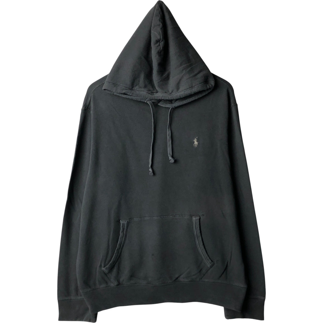 Ralph Lauren POLO RALPH LAUREN Sweatshirt Pullover Hoodie Men's XL cotton Charcoal Vintage Second Hand