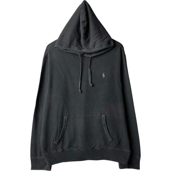Ralph Lauren POLO RALPH LAUREN Sweatshirt Pullover Hoodie Men's XL cotton Charcoal Vintage Second Hand