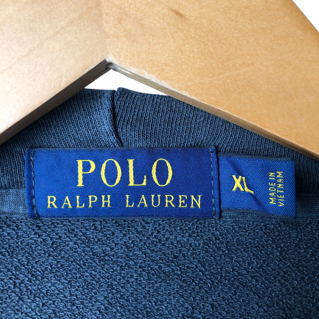Ralph Lauren POLO RALPH LAUREN Sweatshirt Pullover Hoodie Men's XL cotton Charcoal Vintage Second Hand
