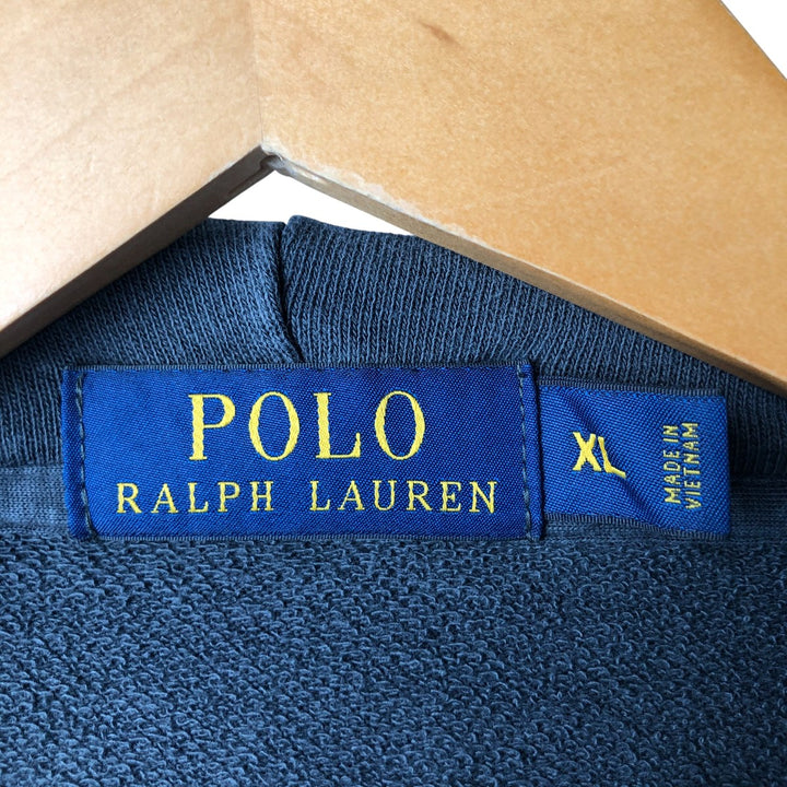 Ralph Lauren POLO RALPH LAUREN Sweatshirt Pullover Hoodie Men's XL cotton Charcoal Vintage Second Hand