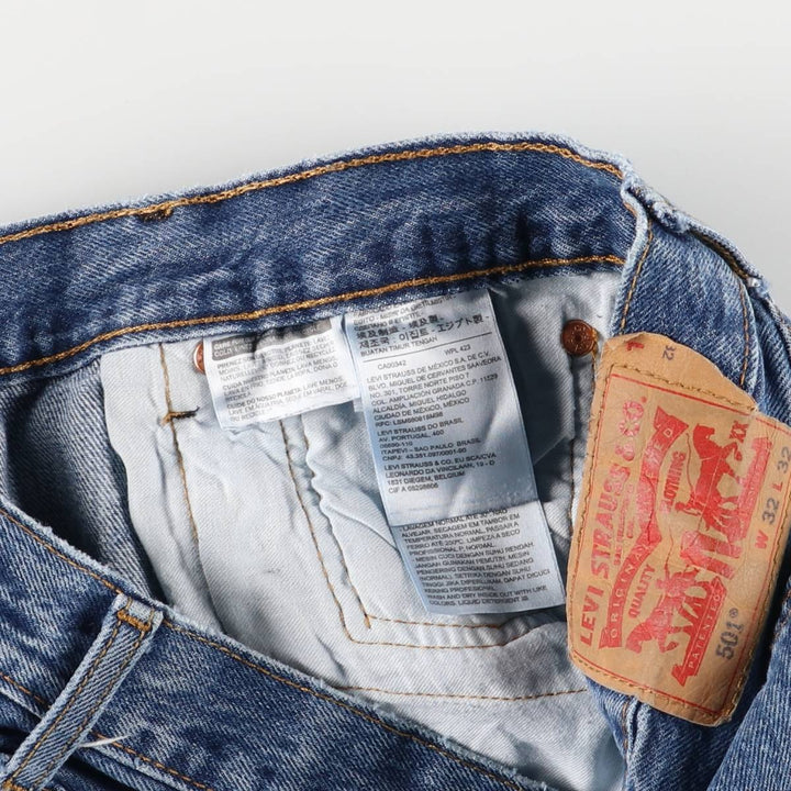 Levi's 501 straight denim pants for men, size W33 cotton blue type Vintage Second Hand