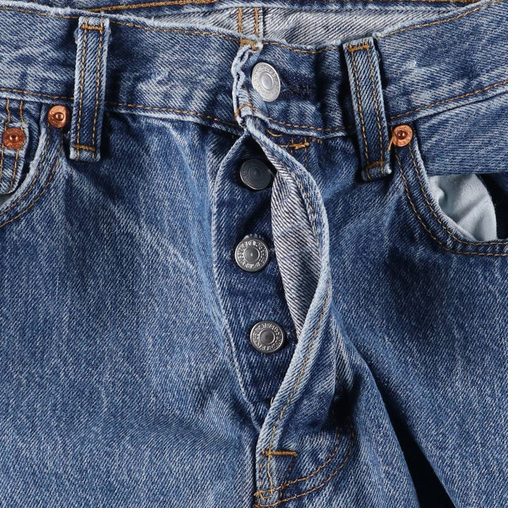 Levi's 501 straight denim pants for men, size W33 cotton blue type Vintage Second Hand