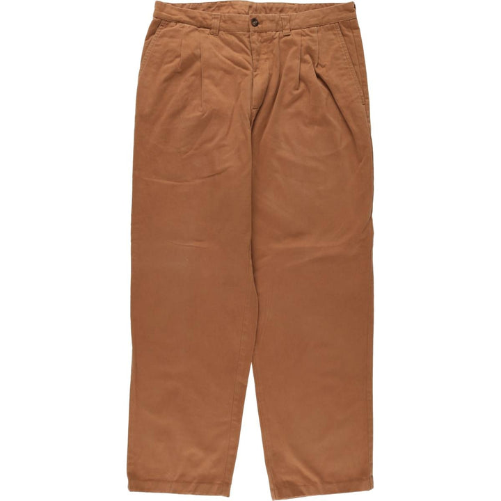 Burberry's BURBERRY LONDON two-pleat chino pants, men's size W34 cotton brown type Vintage Second Hand