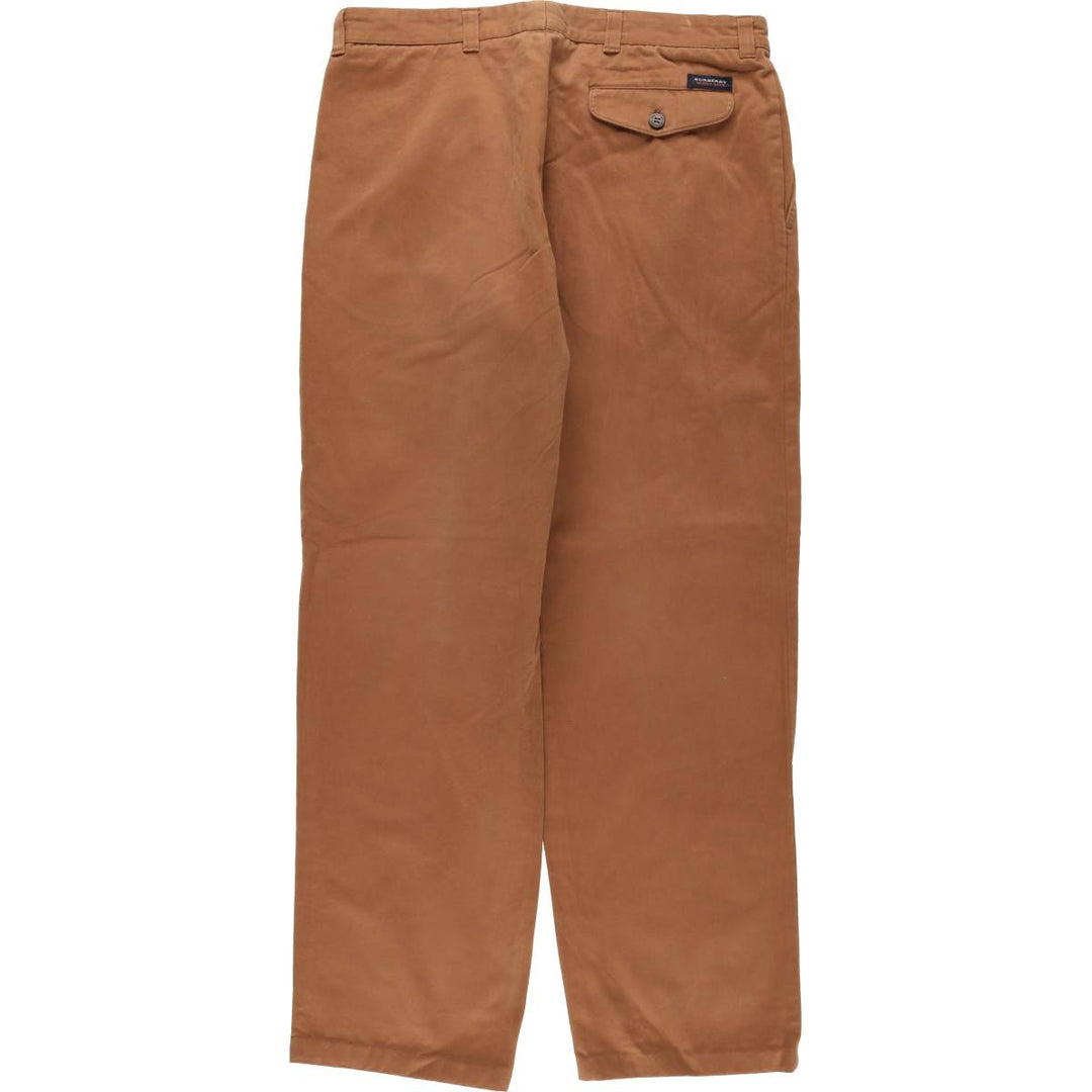 Burberry's BURBERRY LONDON two-pleat chino pants, men's size W34 cotton brown type Vintage Second Hand
