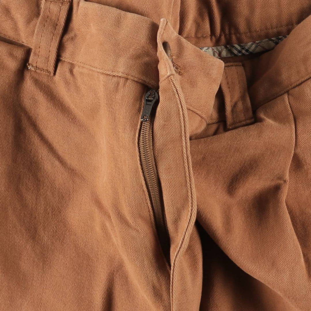 Burberry's BURBERRY LONDON two-pleat chino pants, men's size W34 cotton brown type Vintage Second Hand