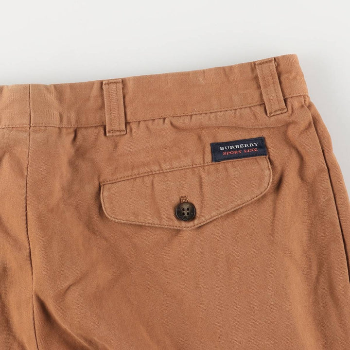 Burberry's BURBERRY LONDON two-pleat chino pants, men's size W34 cotton brown type Vintage Second Hand