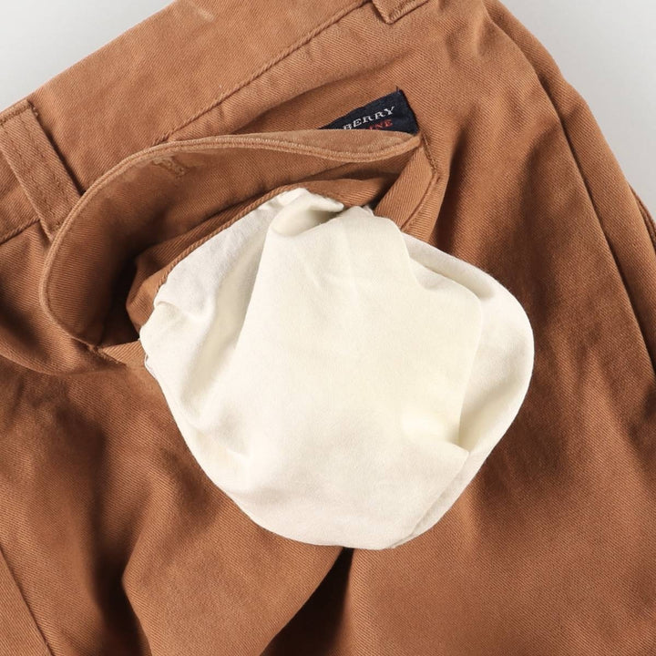 Burberry's BURBERRY LONDON two-pleat chino pants, men's size W34 cotton brown type Vintage Second Hand