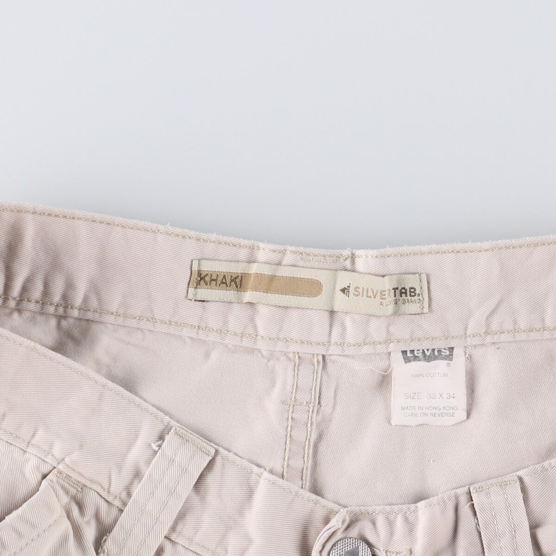 Levi's SILVER TAB Khakis Chino Cargo Pants, Men's, Size W33 cotton Beige type Vintage Second Hand