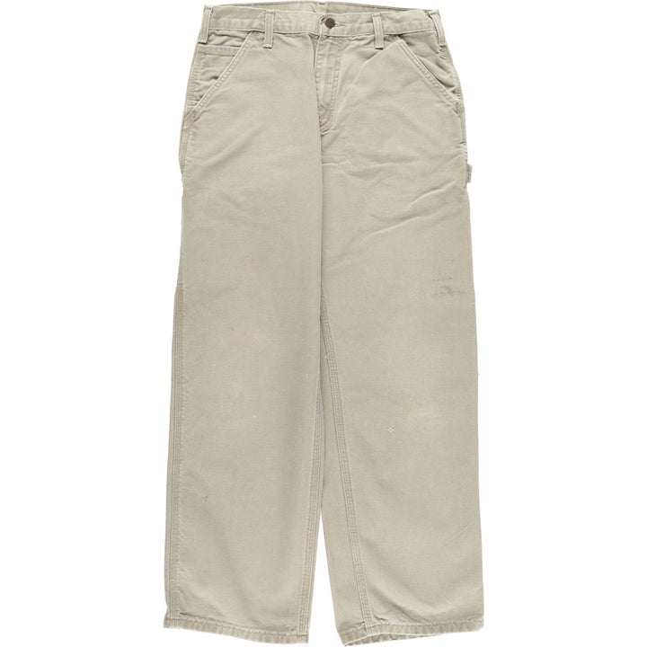 2000'S Carhartt Dungaree Fit Duck Painter Pants, Men's, Size W31 cotton Khaki type Vintage Second Hand