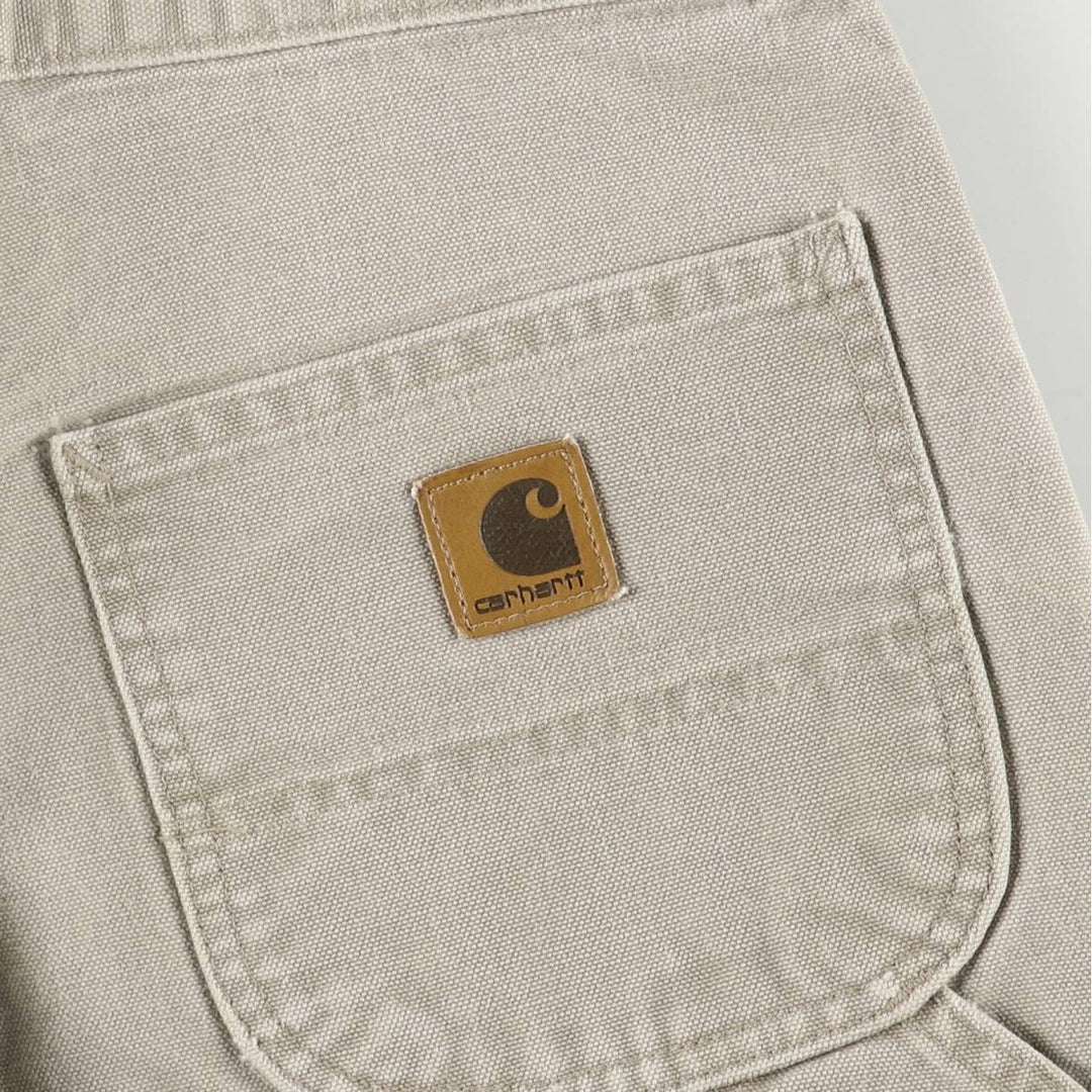 2000'S Carhartt Dungaree Fit Duck Painter Pants, Men's, Size W31 cotton Khaki type Vintage Second Hand
