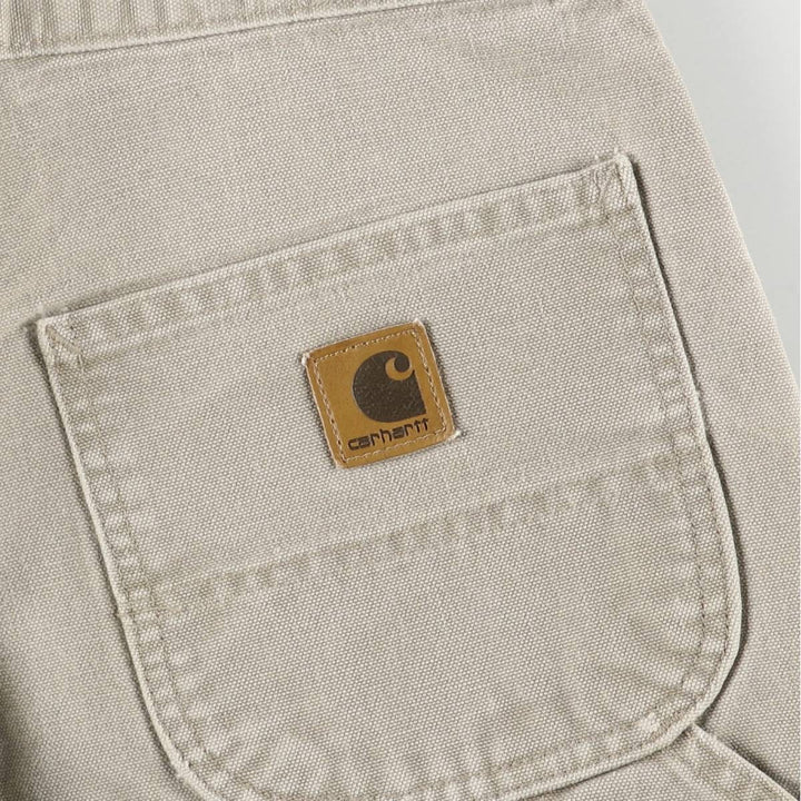 2000'S Carhartt Dungaree Fit Duck Painter Pants, Men's, Size W31 cotton Khaki type Vintage Second Hand