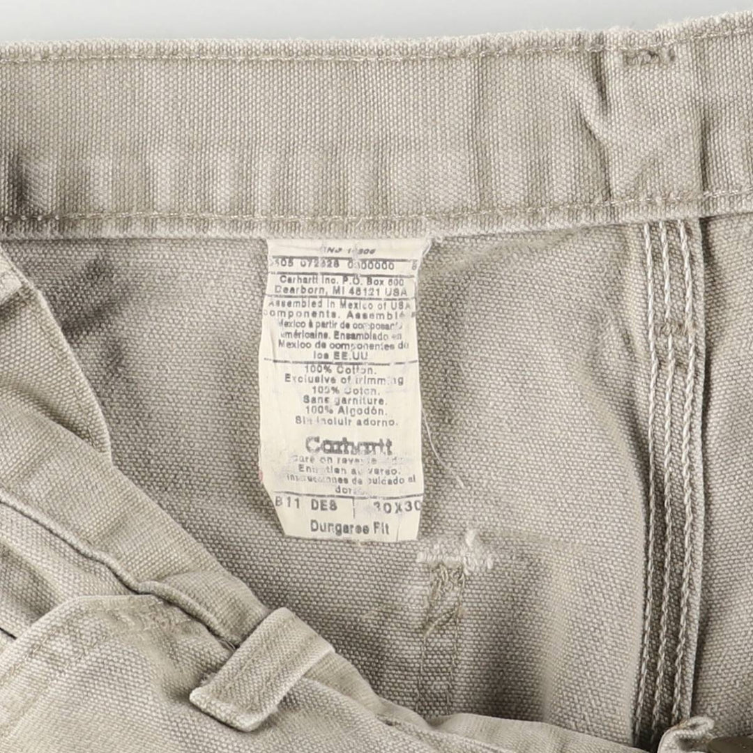 2000'S Carhartt Dungaree Fit Duck Painter Pants, Men's, Size W31 cotton Khaki type Vintage Second Hand