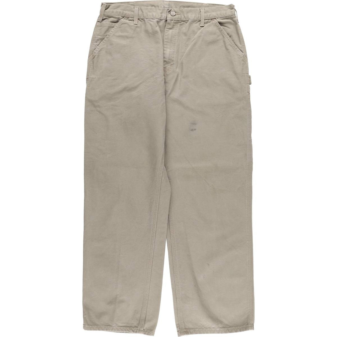 00'S Carhartt Dungaree Fit Duck Painter Pants Men's W36 cotton Khaki type Vintage Second Hand