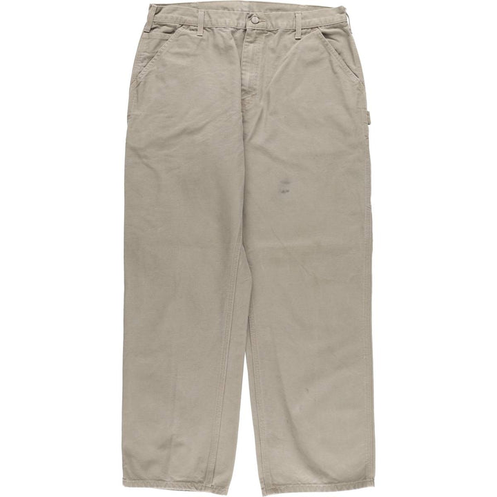 00'S Carhartt Dungaree Fit Duck Painter Pants Men's W36 cotton Khaki type Vintage Second Hand