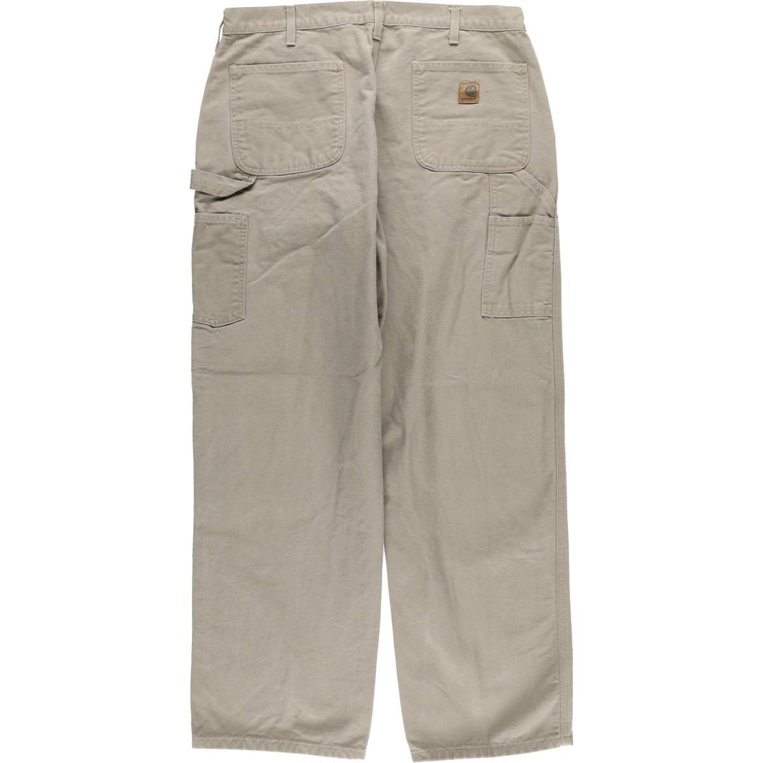 00'S Carhartt Dungaree Fit Duck Painter Pants Men's W36 cotton Khaki type Vintage Second Hand