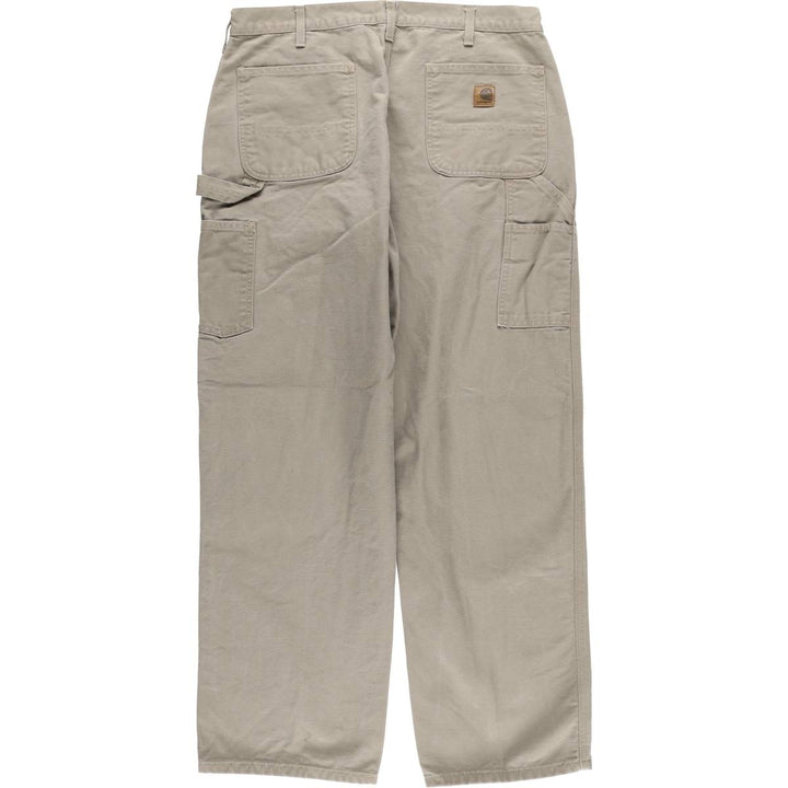00'S Carhartt Dungaree Fit Duck Painter Pants Men's W36 cotton Khaki type Vintage Second Hand
