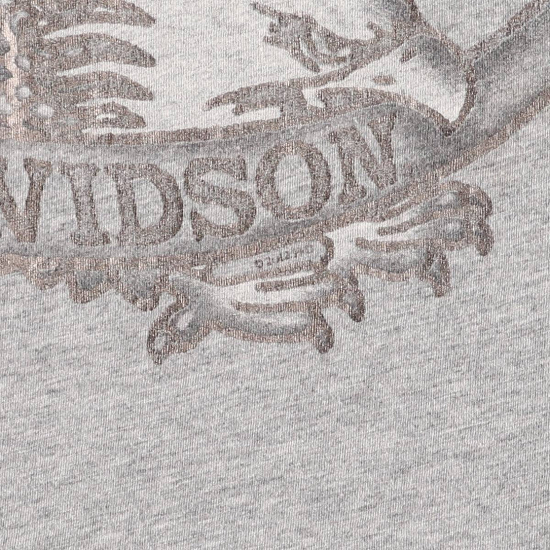 Harley-Davidson Eagle Pattern Full-Zip Large Print Tank Top, Women's Size Medium cotton gray type Vintage Second Hand