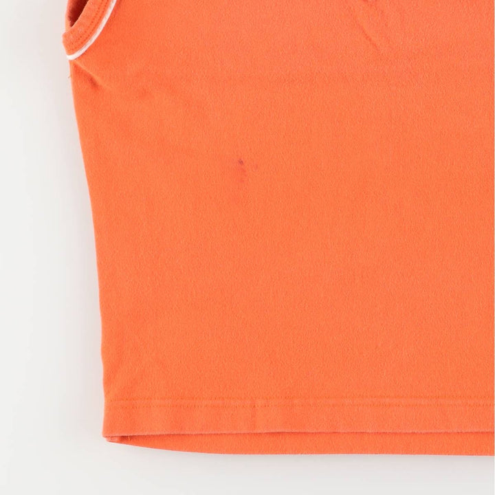 Harley-Davidson V-neck cropped tank top, Made in USA, Women's XL cotton orange type Vintage Second Hand