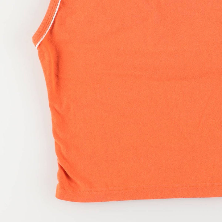 Harley-Davidson V-neck cropped tank top, Made in USA, Women's XL cotton orange type Vintage Second Hand