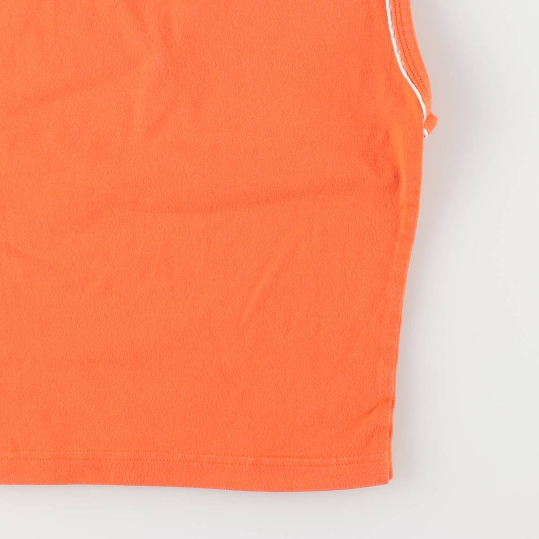 Harley-Davidson V-neck cropped tank top, Made in USA, Women's XL cotton orange type Vintage Second Hand