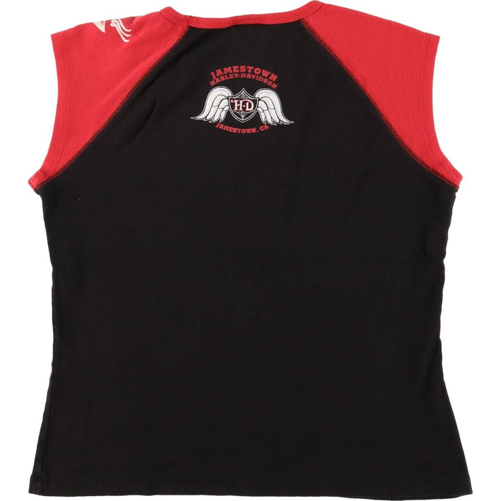 2000'S Harley-Davidson tank top, women's size XL cotton black type Vintage Second Hand