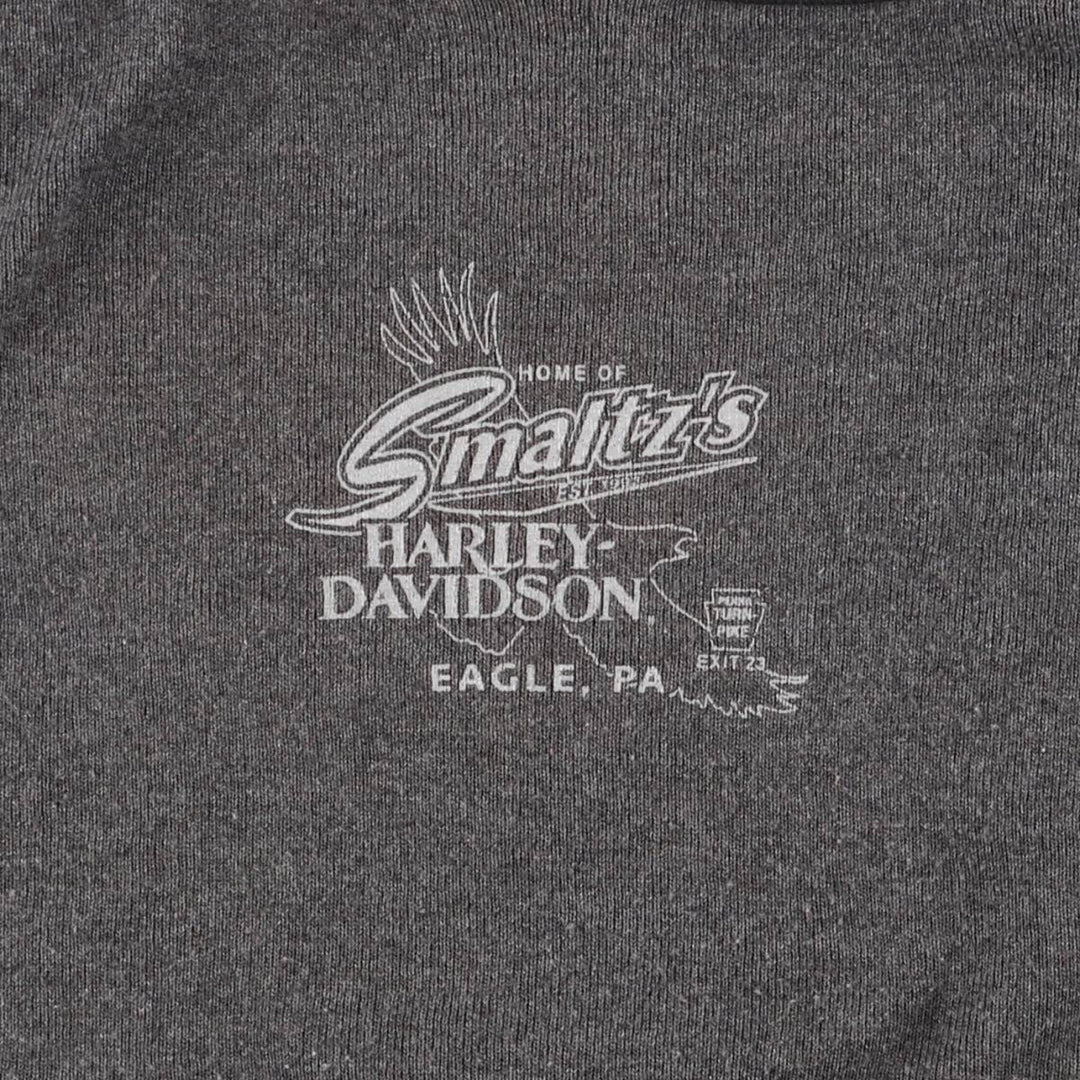 Harley-Davidson square neck tank top, made in the USA, women's size L cotton Charcoal Vintage Second Hand
