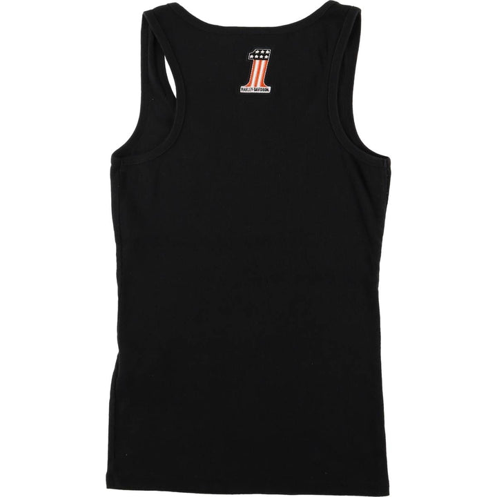 Harley-Davidson Slit Neck Tank Top, Women's Size Medium cotton black type Vintage Second Hand