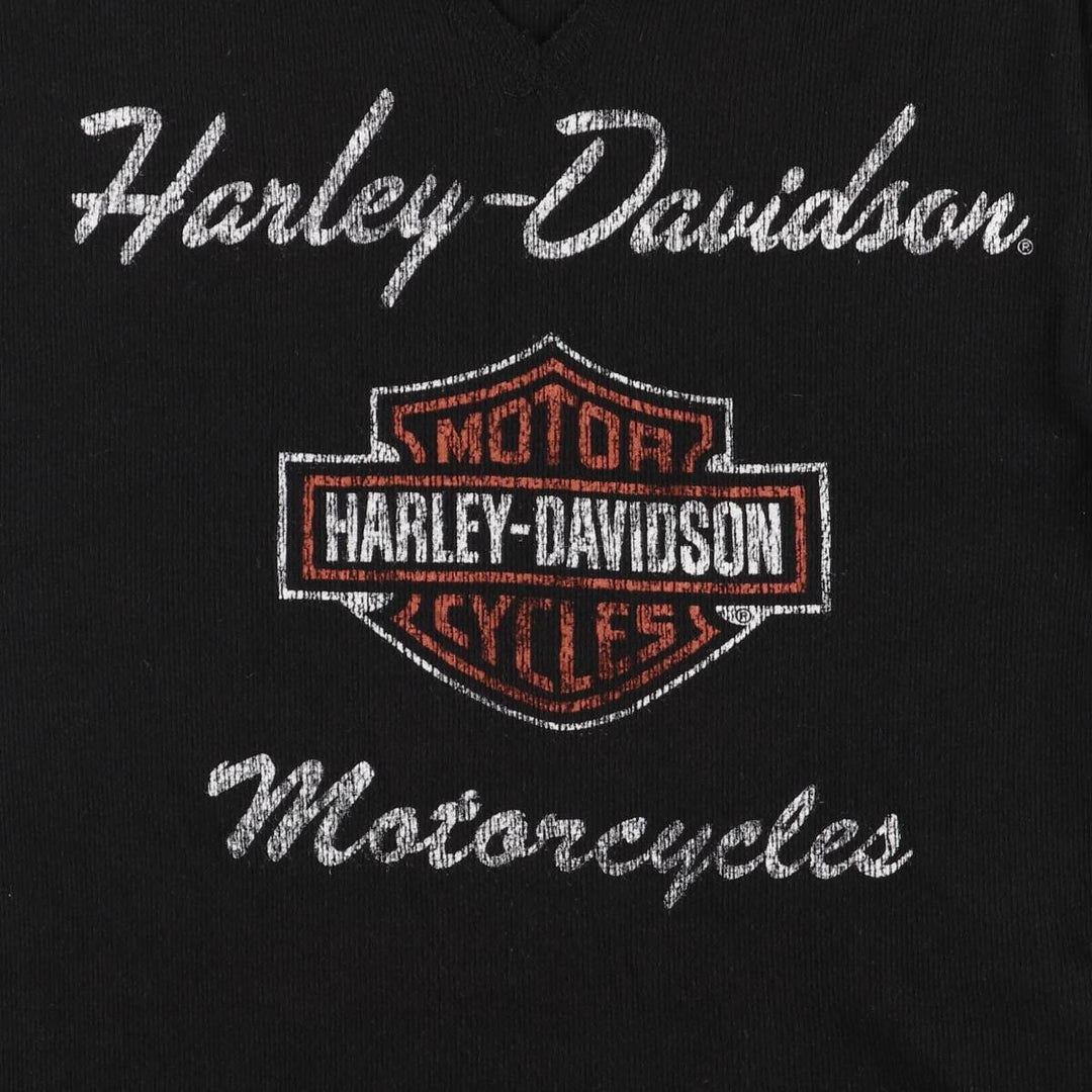 Harley-Davidson Slit Neck Tank Top, Women's Size Medium cotton black type Vintage Second Hand