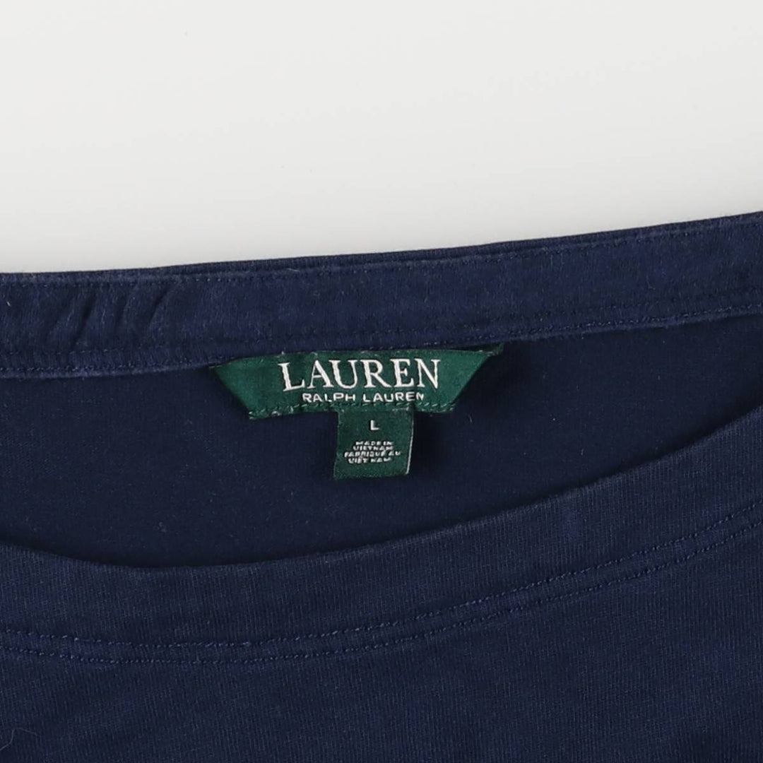 Ralph Lauren LAUREN Women's Tank Top, Size L cotton navy blue type Vintage Second Hand
