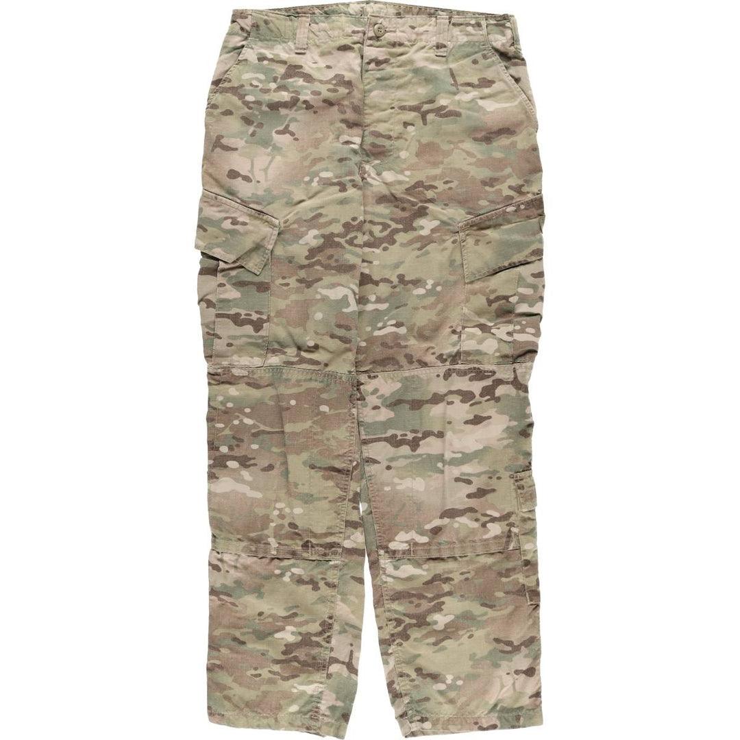 Genuine US military camouflage pattern multicam camo ripstop military cargo pants combat pants made in USA MEDIUM-REGULAR Rayon Khaki type Vintage Second Hand
