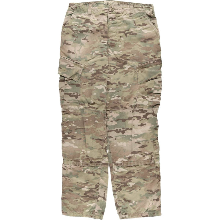 Genuine US military camouflage pattern multicam camo ripstop military cargo pants combat pants made in USA MEDIUM-REGULAR Rayon Khaki type Vintage Second Hand