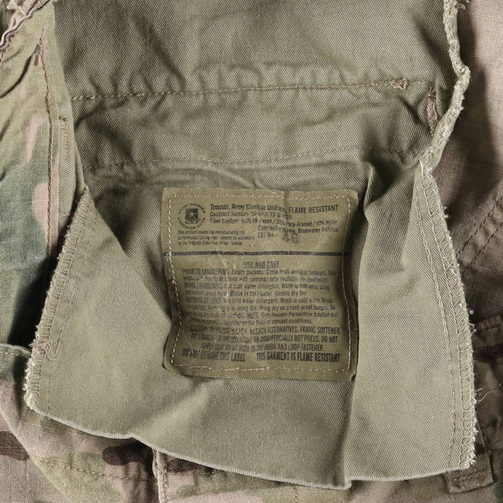 Genuine US military camouflage pattern multicam camo ripstop military cargo pants combat pants made in USA MEDIUM-REGULAR Rayon Khaki type Vintage Second Hand