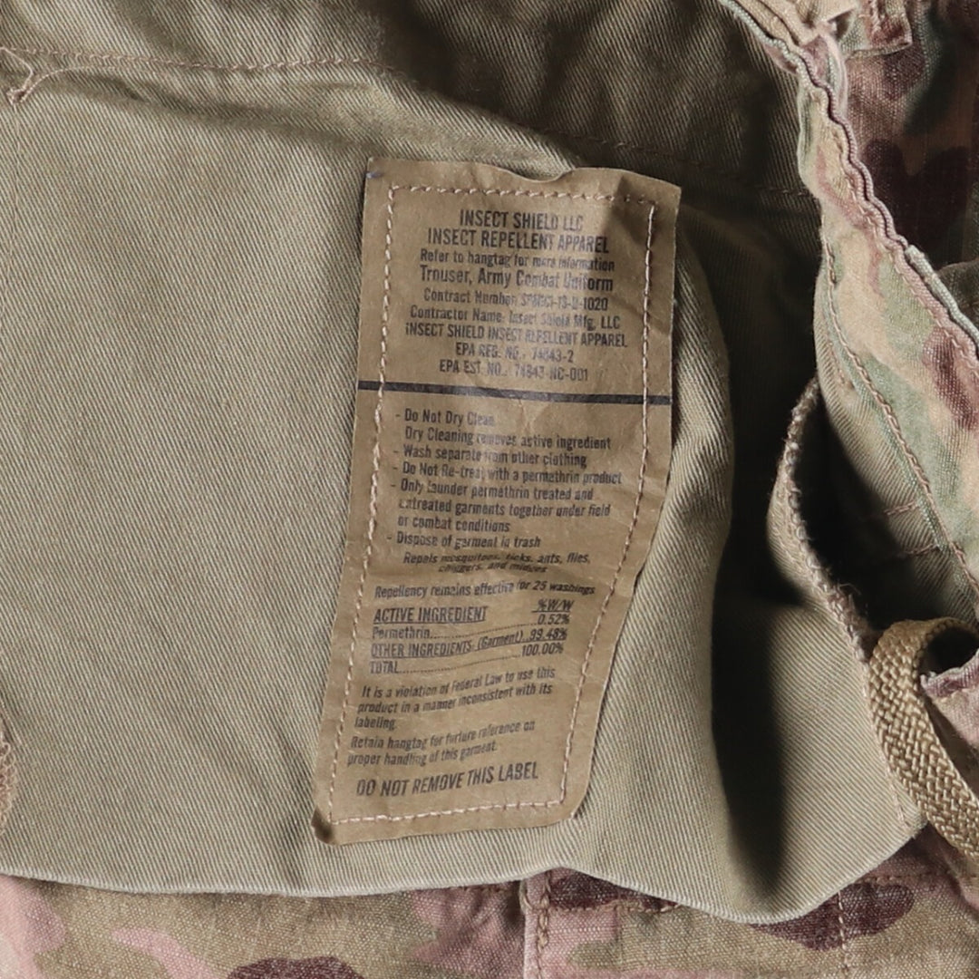 Genuine US military camouflage pattern multicam camo ripstop military cargo pants combat pants made in USA MEDIUM-REGULAR Rayon Khaki type Vintage Second Hand