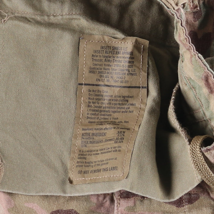 Genuine US military camouflage pattern multicam camo ripstop military cargo pants combat pants made in USA MEDIUM-REGULAR Rayon Khaki type Vintage Second Hand