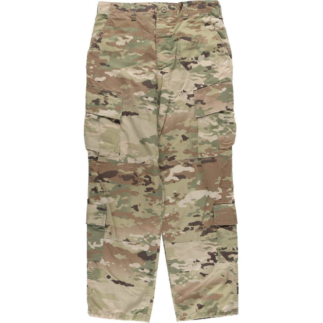 Authentic US military camouflage pattern Multicam camo ripstop military cargo and combat pants, made in the USA, men's size W35 equivalent cotton Khaki type Vintage Second Hand