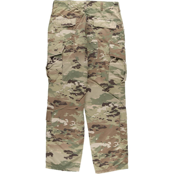 Authentic US military camouflage pattern Multicam camo ripstop military cargo and combat pants, made in the USA, men's size W35 equivalent cotton Khaki type Vintage Second Hand