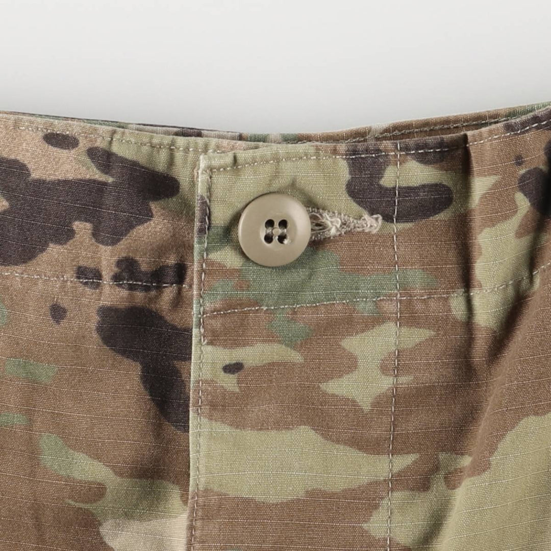 Authentic US military camouflage pattern Multicam camo ripstop military cargo and combat pants, made in the USA, men's size W35 equivalent cotton Khaki type Vintage Second Hand