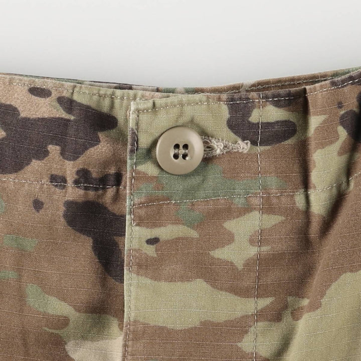 Authentic US military camouflage pattern Multicam camo ripstop military cargo and combat pants, made in the USA, men's size W35 equivalent cotton Khaki type Vintage Second Hand