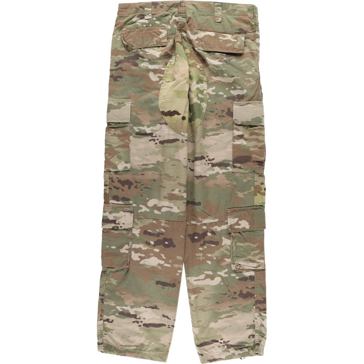 Civilian Camouflage Pattern Multicam Camo Ripstop Military Cargo Pants, Combat Pants, Men's, Size W34 Tencel Khaki type Vintage Second Hand