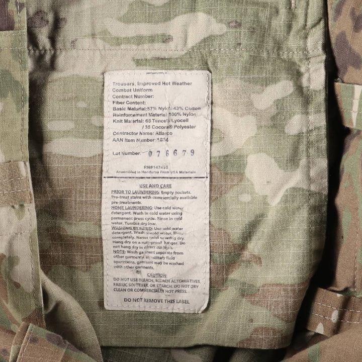 Civilian Camouflage Pattern Multicam Camo Ripstop Military Cargo Pants, Combat Pants, Men's, Size W34 Tencel Khaki type Vintage Second Hand