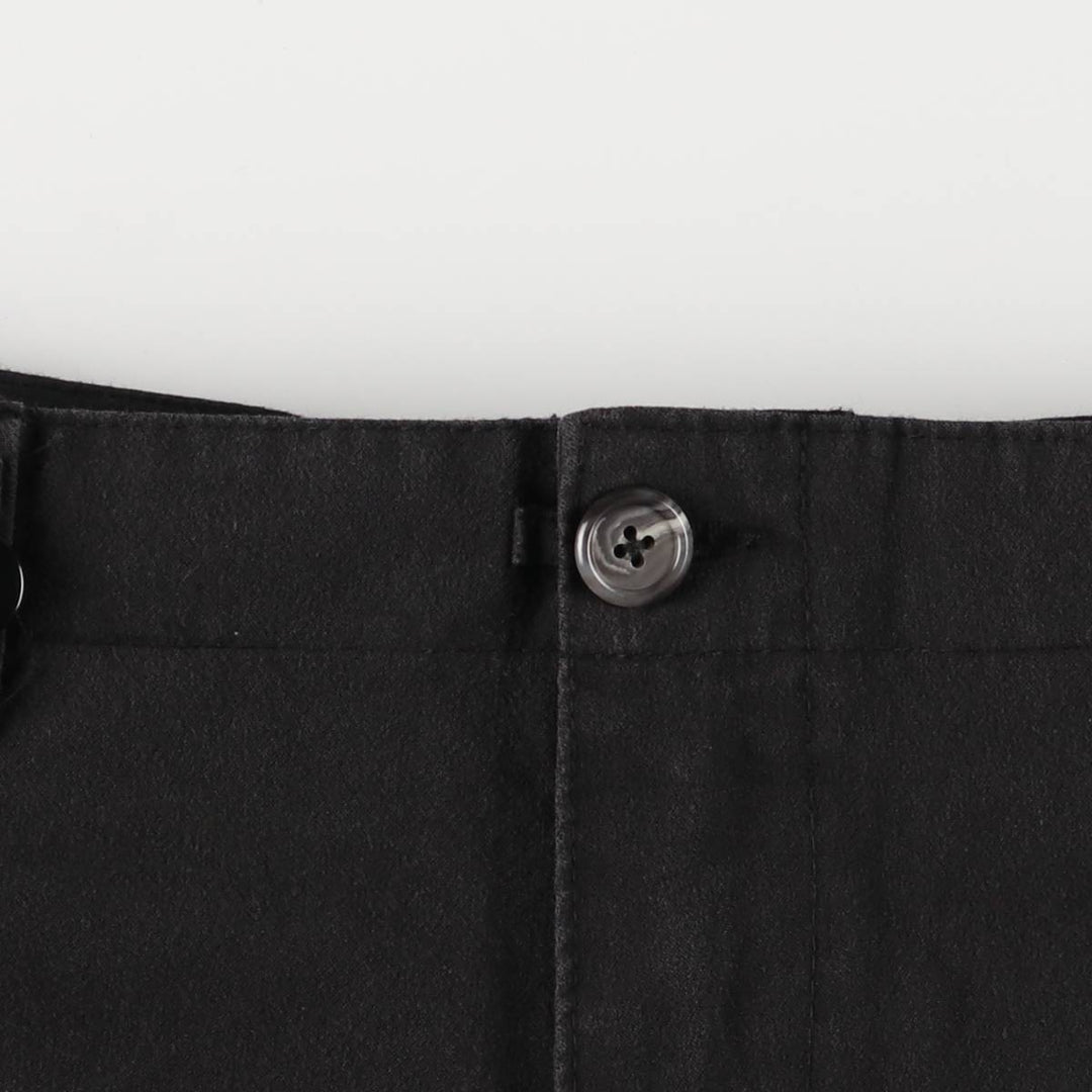 Double-knee military cargo pants, men's size W36 polyester black type Vintage Second Hand