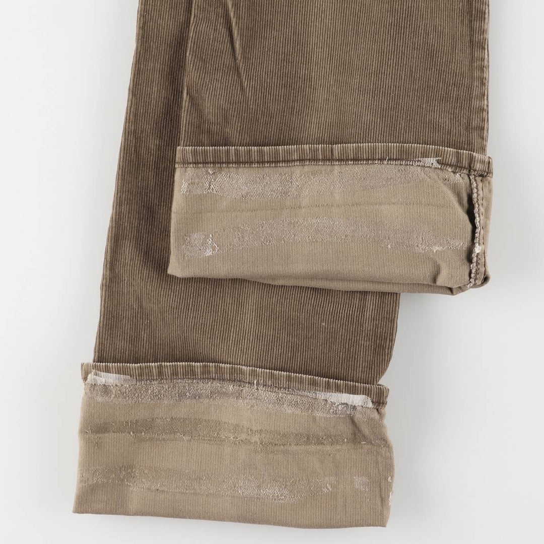 Vintage 1980'S Levi's 517-1529 white tab bootcut corduroy pants, men's size W34. unclear brown type Vintage Second Hand